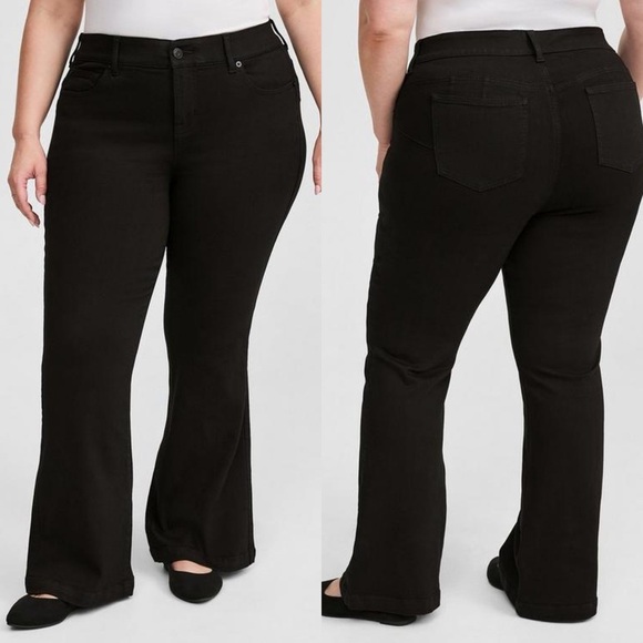 TORRID Bombshell Flare Premium Stretch High Rise Denim Jeans Black Size 16R READ - Picture 1 of 12